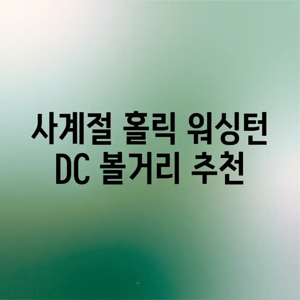 사계절 홀릭! 워싱턴 DC 볼거리 추천