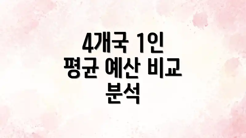4개국 1인 평균 예산 비교 분석
