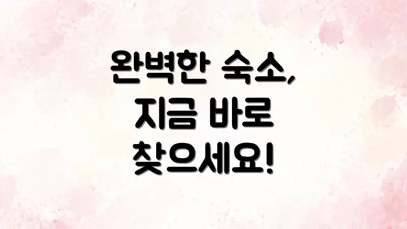 완벽한 숙소, 지금 바로 찾으세요!