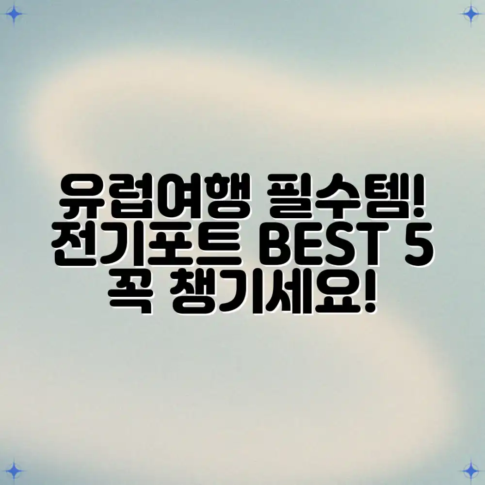 유럽 여행 필수템! 전기포트 5가지 추천